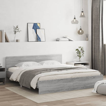 Giroletto con Testiera Grigio Sonoma 180x200 cm | homemem39