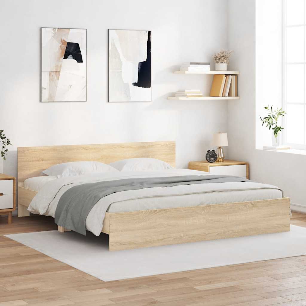 Giroletto con Testiera Rovere Sonoma 160x200 cm | homemem39