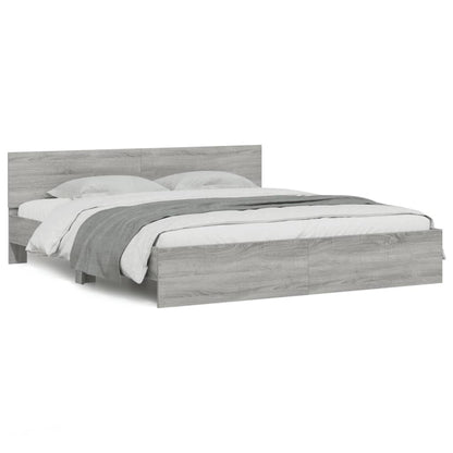Giroletto con Testiera Grigio Sonoma 160x200 cm | homemem39