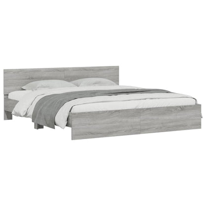 Giroletto con Testiera Grigio Sonoma 160x200 cm | homemem39