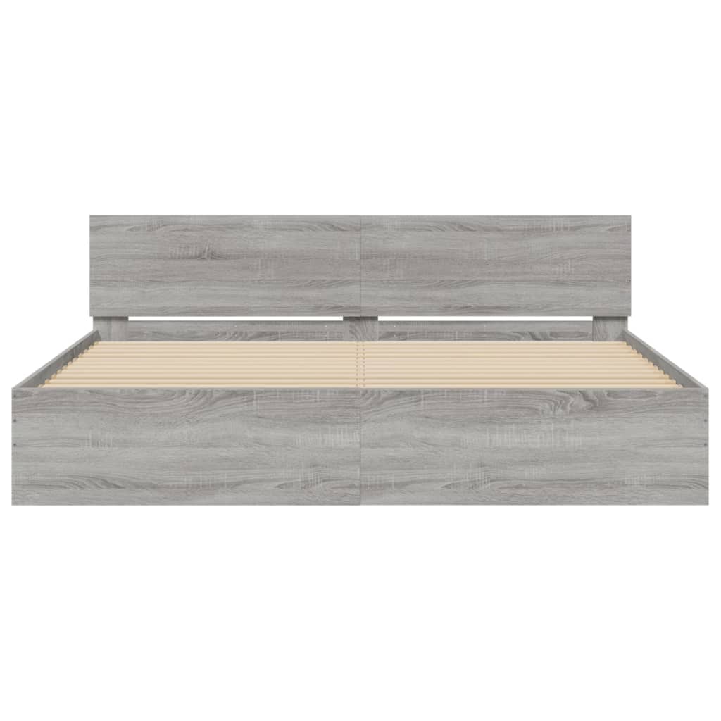 Giroletto con Testiera Grigio Sonoma 160x200 cm | homemem39