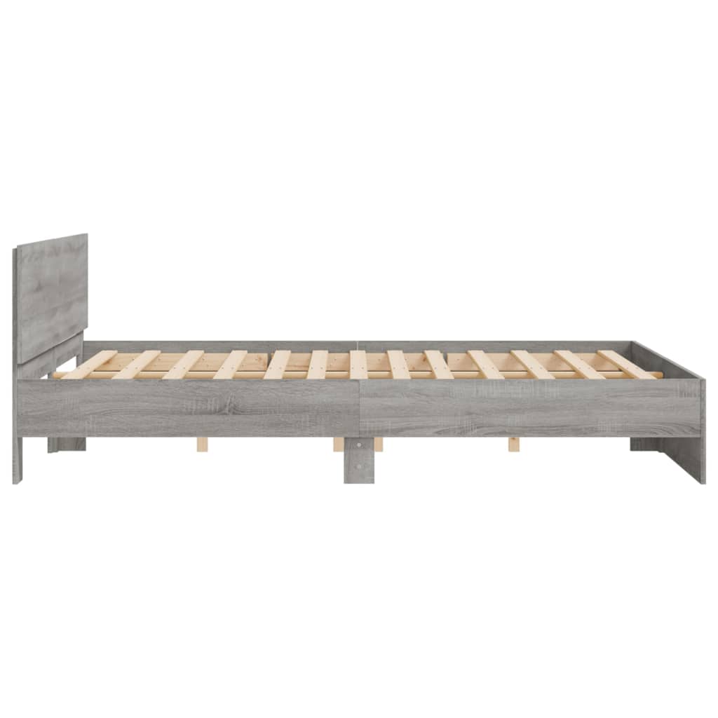 Giroletto con Testiera Grigio Sonoma 160x200 cm | homemem39