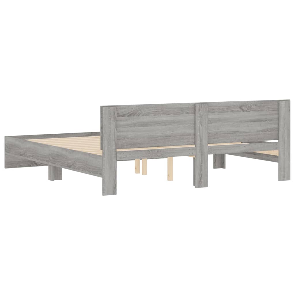 Giroletto con Testiera Grigio Sonoma 160x200 cm | homemem39