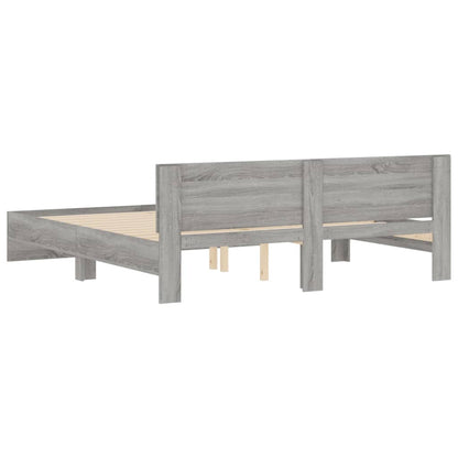 Giroletto con Testiera Grigio Sonoma 160x200 cm | homemem39