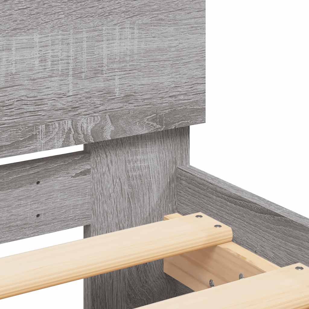 Giroletto con Testiera Grigio Sonoma 150x200 cm | homemem39