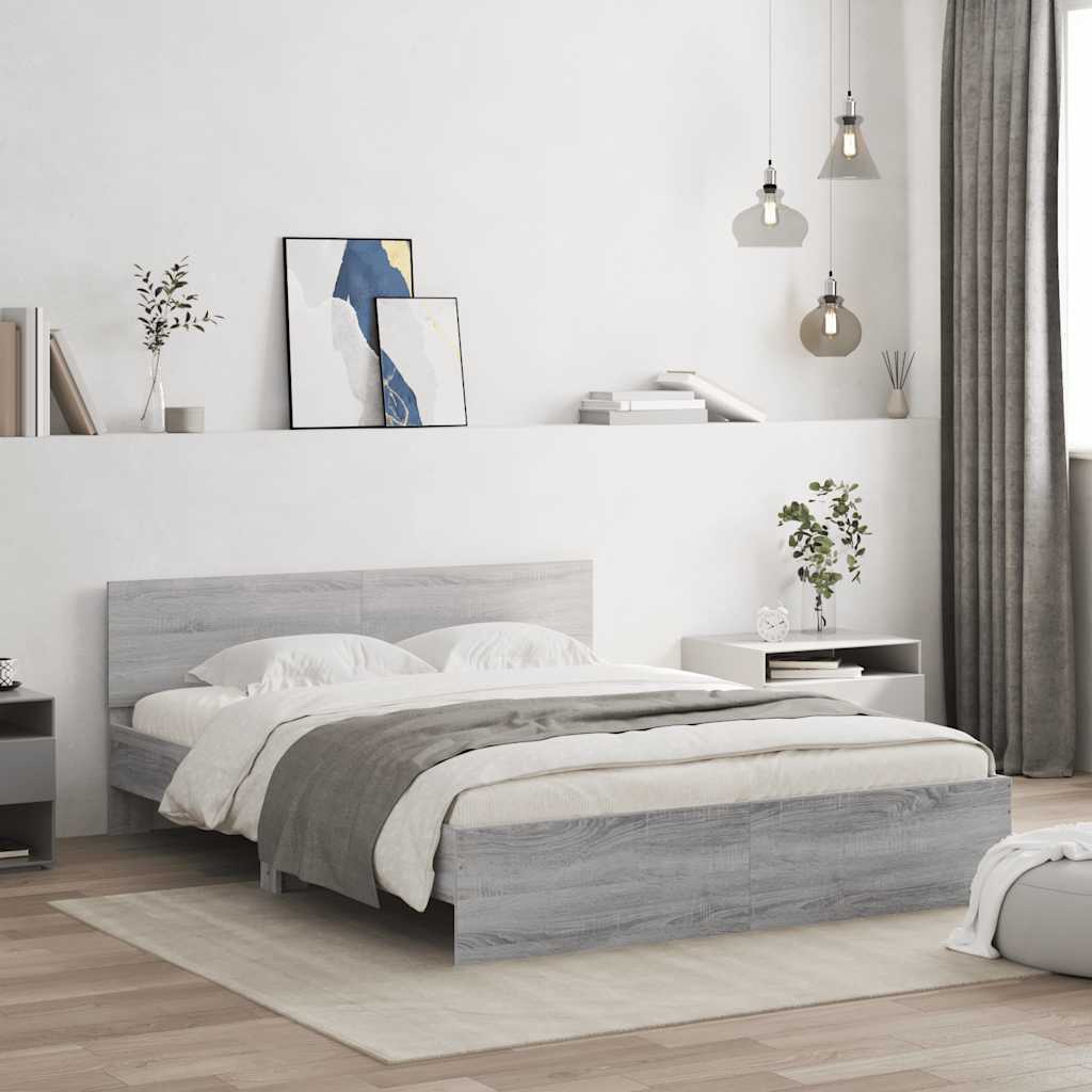Giroletto con Testiera Grigio Sonoma 150x200 cm | homemem39