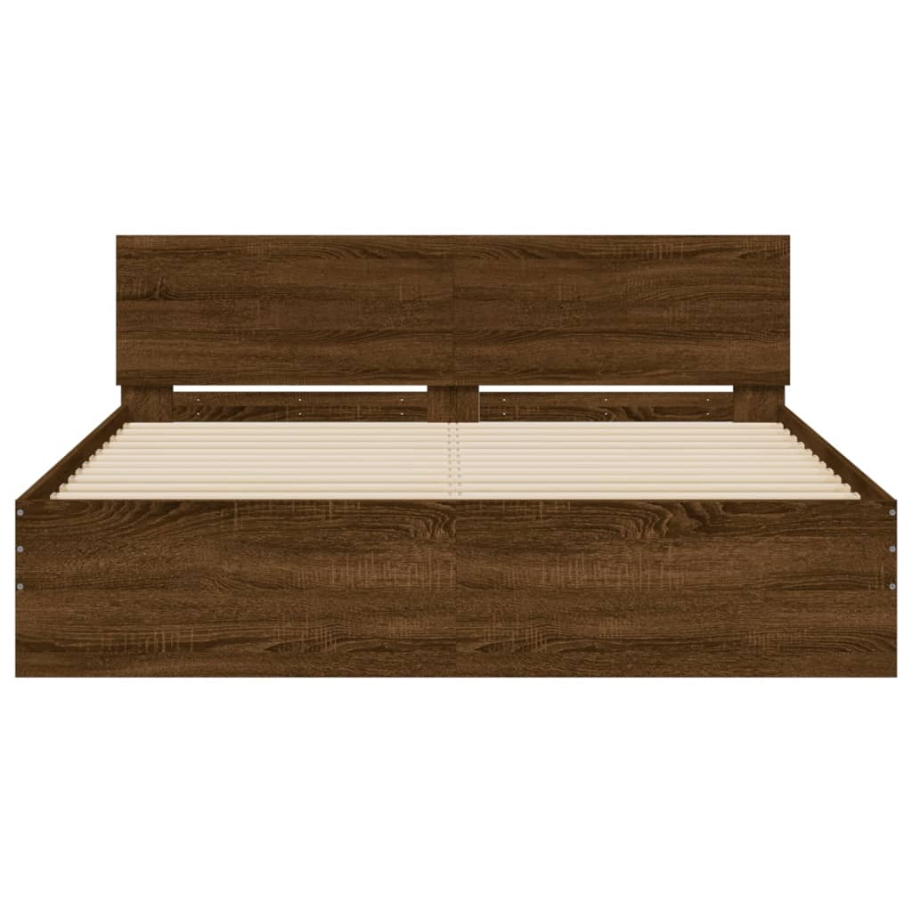 Giroletto con Testiera Rovere Marrone 150x200 cm | homemem39