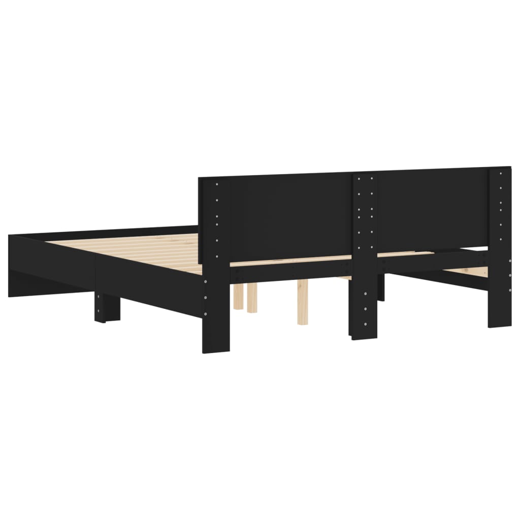 Giroletto con Testiera Nero 140x200 cm | homemem39