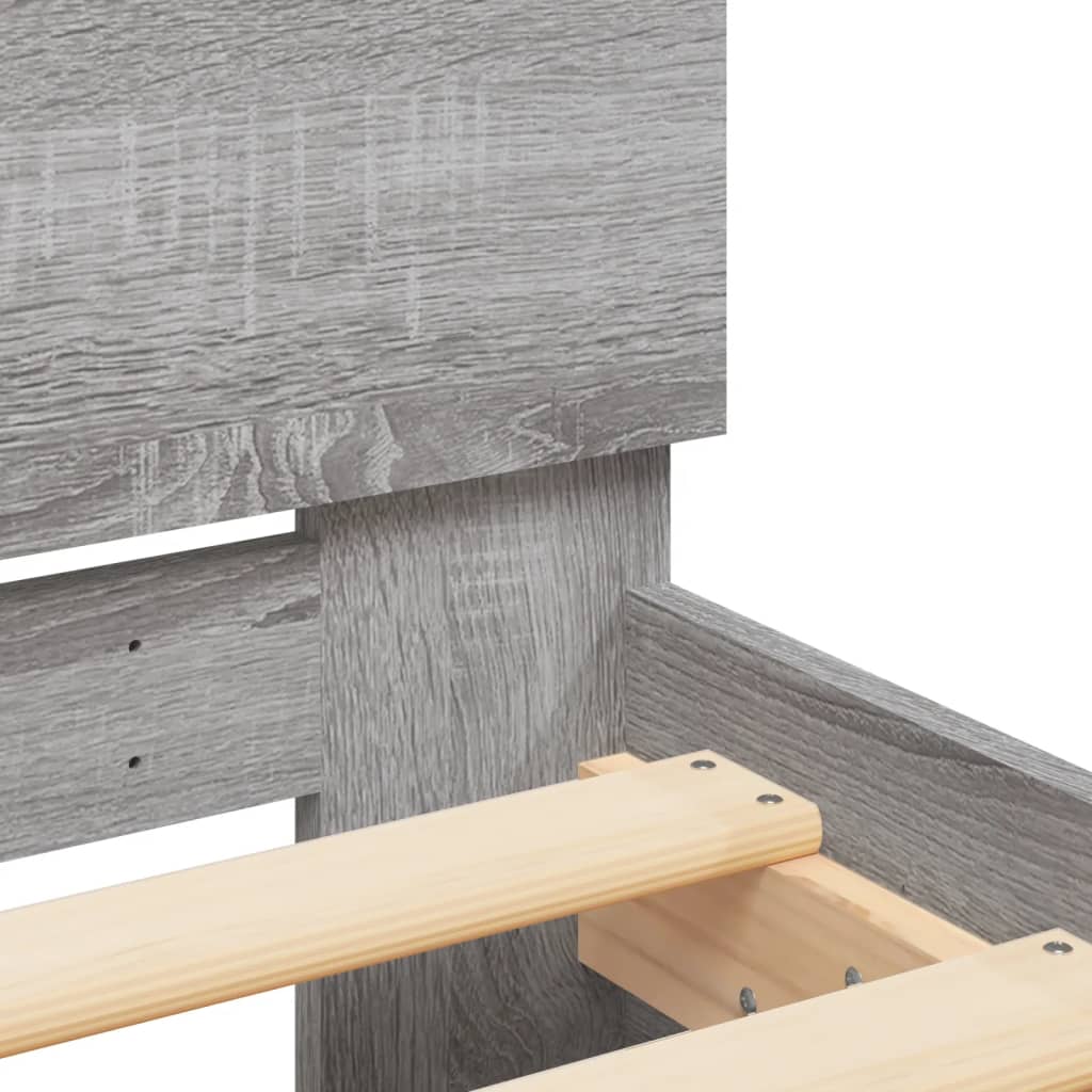 Giroletto con Testiera Grigio Sonoma 120x200 cm | homemem39