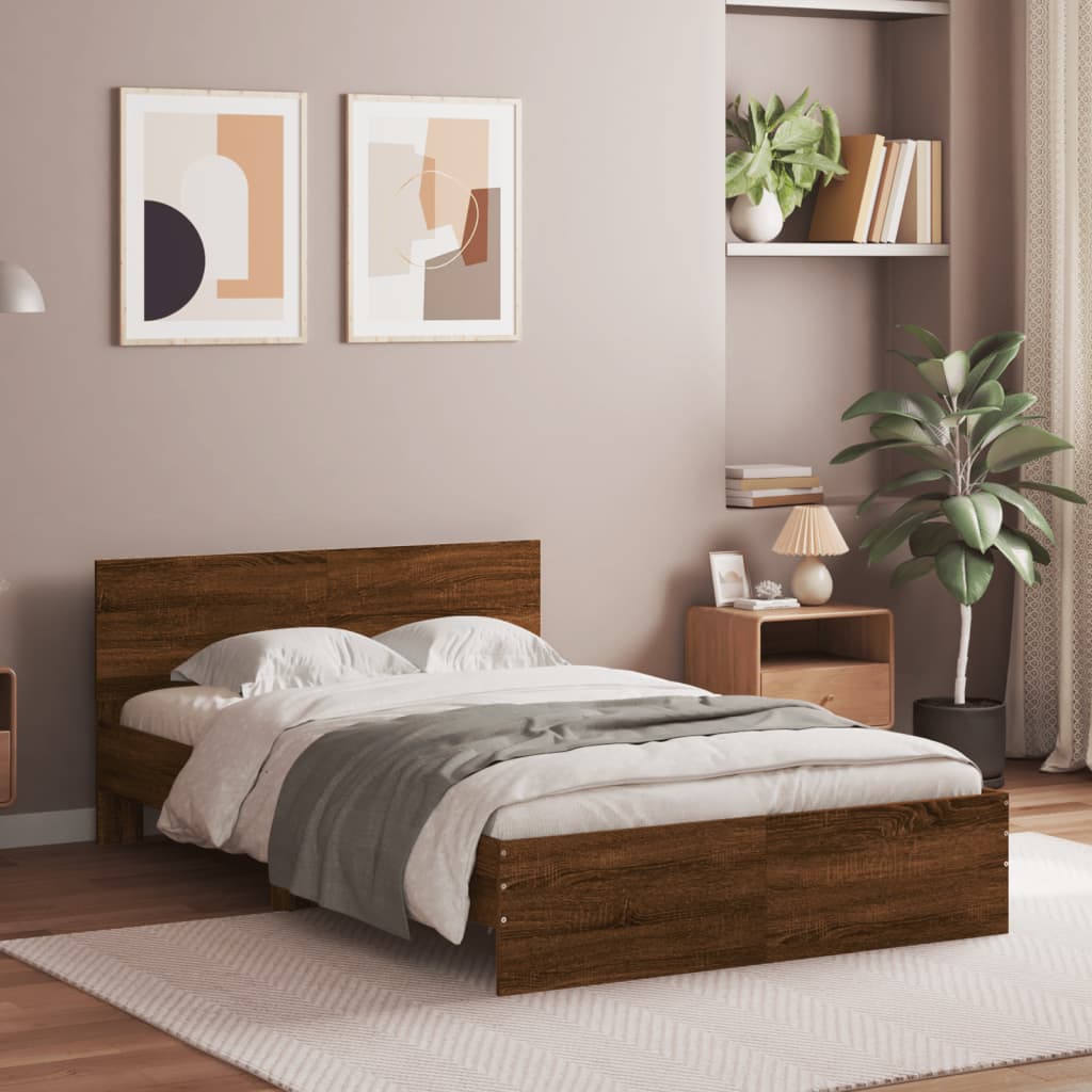 Giroletto con Testiera Rovere Marrone 120x200 cm | homemem39