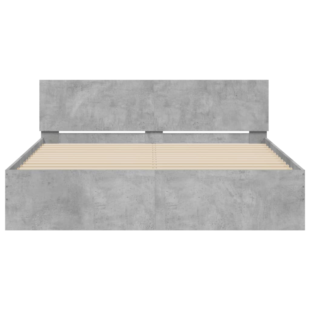 Giroletto con Testiera Grigio Cemento 140x190 cm