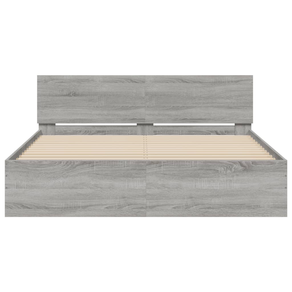 Giroletto con Testiera Grigio Sonoma 140x190 cm | homemem39