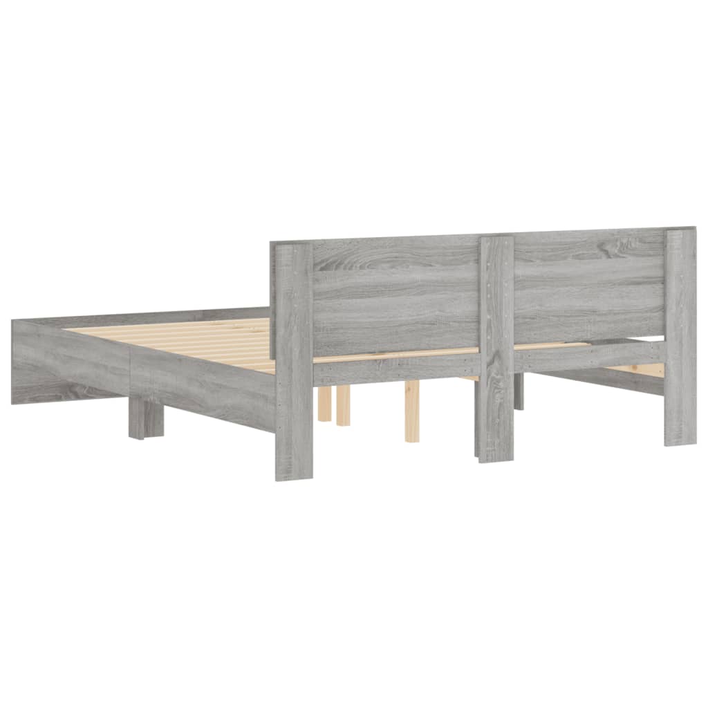 Giroletto con Testiera Grigio Sonoma 140x190 cm | homemem39