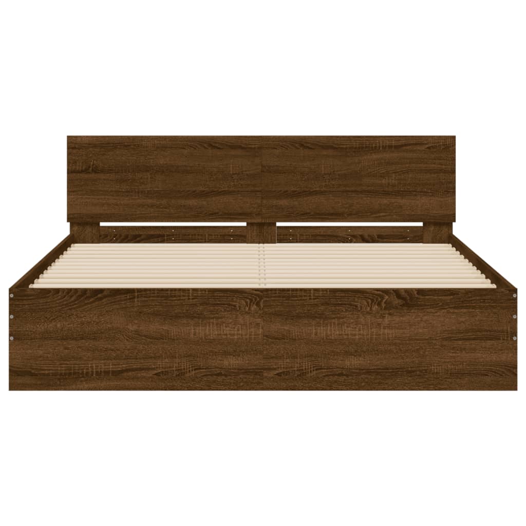 Giroletto con Testiera Rovere Marrone 140x190 cm | homemem39