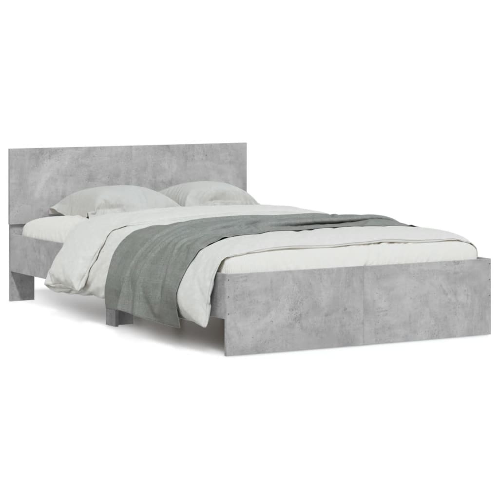 Giroletto con Testiera Grigio Cemento 135x190 cm | homemem39
