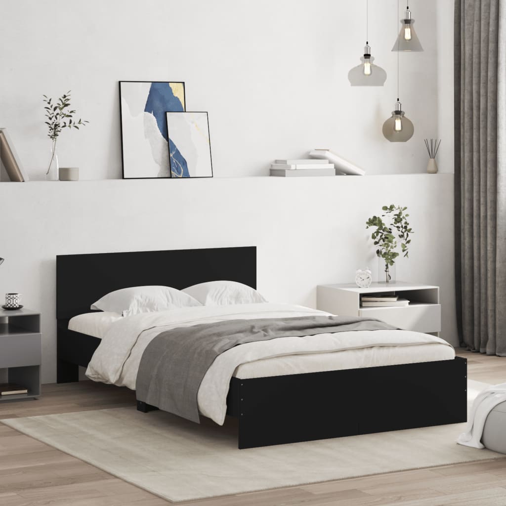 Giroletto con Testiera Nero 120x190 cm | homemem39