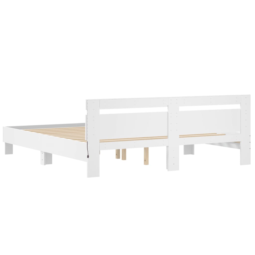 Giroletto con LED senza Materasso Bianco 180x200 cm | homemem39