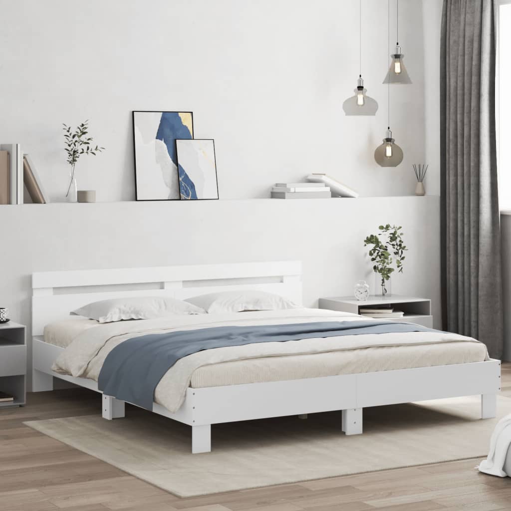 Giroletto con LED senza Materasso Bianco 180x200 cm | homemem39