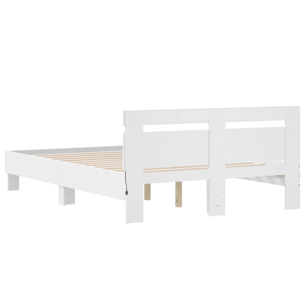 Giroletto con LED senza Materasso Bianco 120x200 cm | homemem39