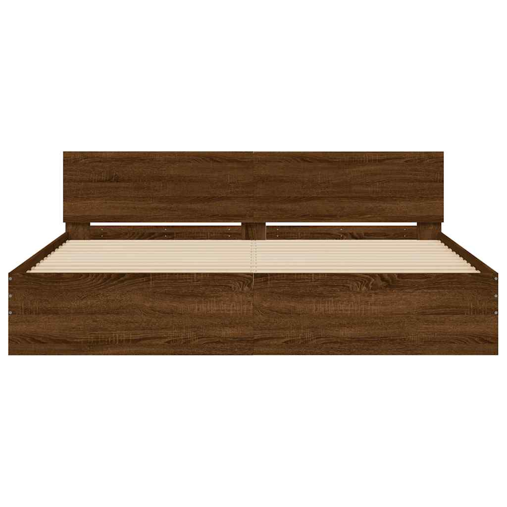 Struttura del letto Rovere Marrone 200 x 200 cm