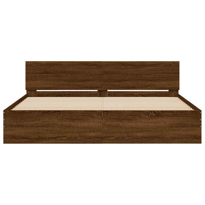 Struttura del letto Rovere Marrone 200 x 200 cm