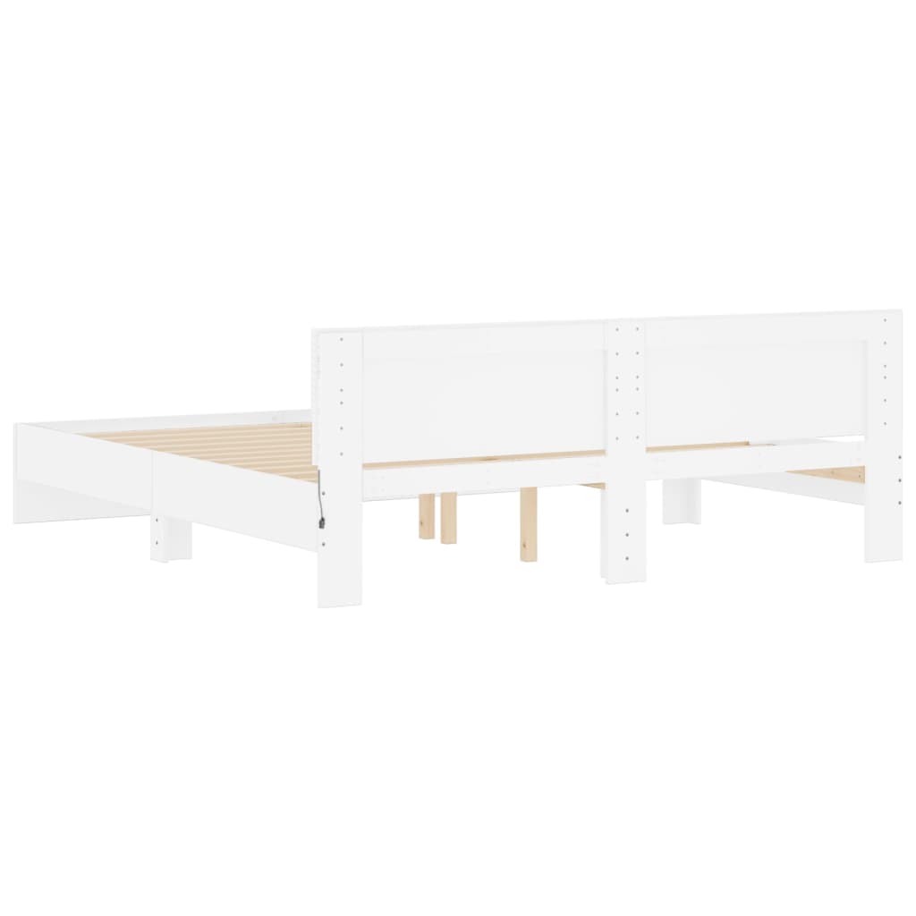 Giroletto con LED senza Materasso Bianco 180x200 cm - homemem39