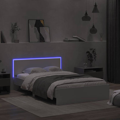 Giroletto con Testiera e LED Bianco 120x200 cm | homemem39