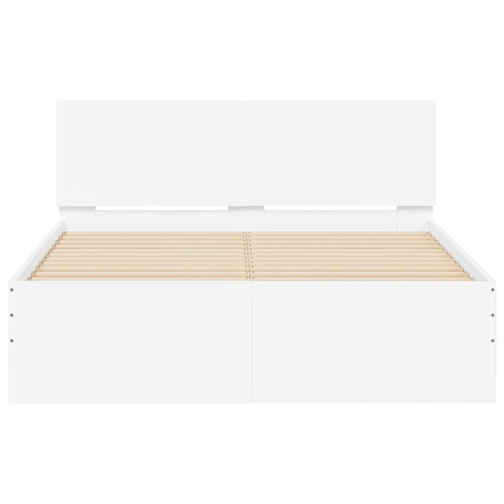 Giroletto con Testiera e LED Bianco 120x200 cm | homemem39