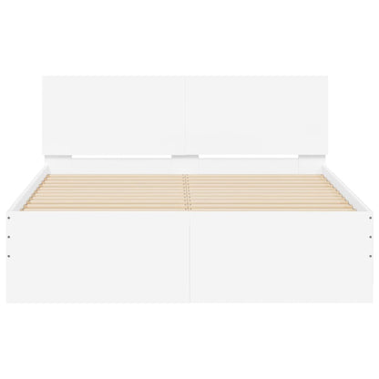 Giroletto con Testiera e LED Bianco 120x200 cm | homemem39