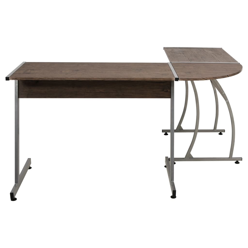 Scrivania ad Angolo Marrone in Legno Multistrato | homemem39