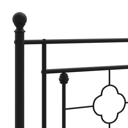 Giroletto con Testiera Metallo Nero 100x200 cm | homemem39