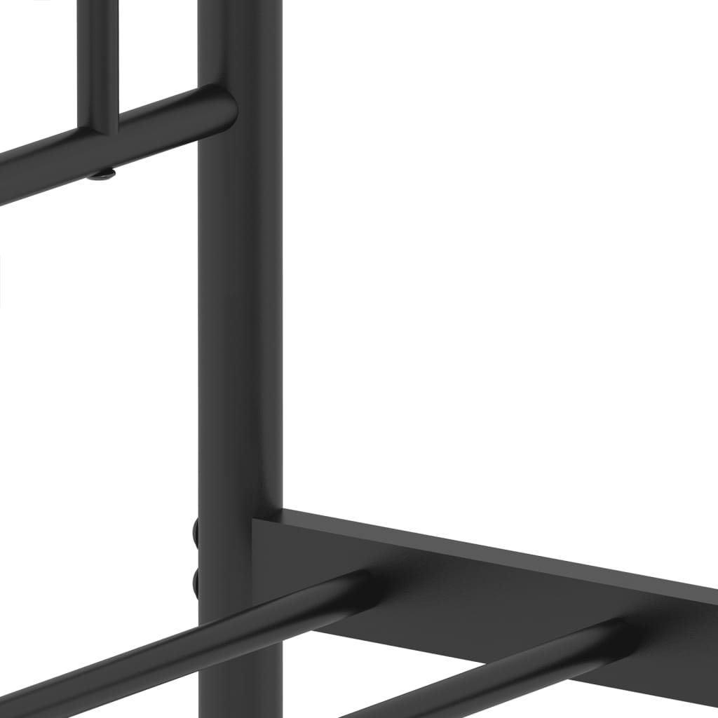 Giroletto con Testiera in Metallo Nero 107x203 cm | homemem39