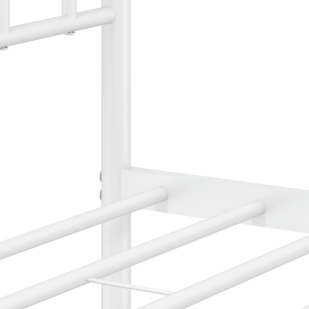 Giroletto senza Materaso con Testiera Metallo Bianco 75x190 cm