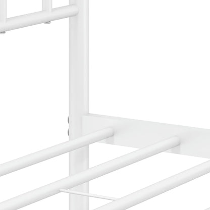 Giroletto senza Materaso con Testiera Metallo Bianco 75x190 cm