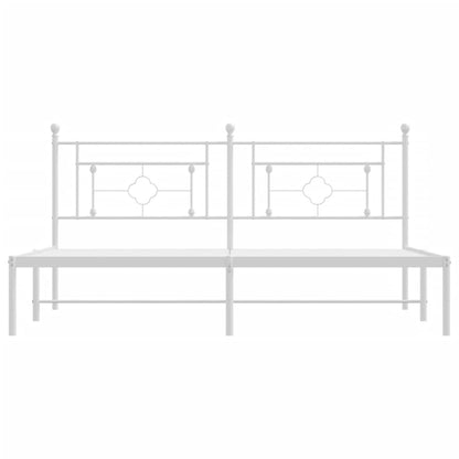 Giroletto con Testiera Metallo Bianco 183x213 cm | homemem39