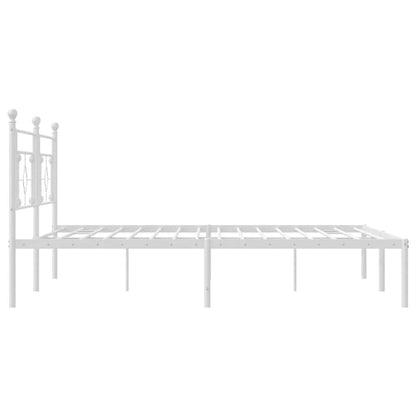 Giroletto con Testiera Metallo Bianco 193x203 cm | homemem39