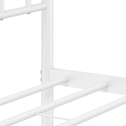 Giroletto con Testiera e Pediera Metallo Bianco 107x203 cm | homemem39
