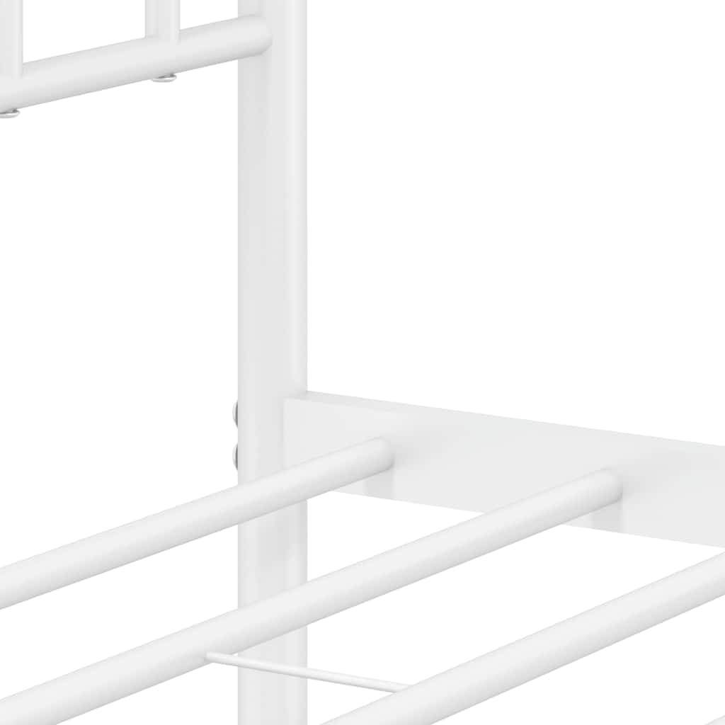 Giroletto con Testiera e Pediera Metallo Bianco 150x200 cm | homemem39