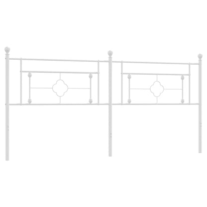 Testiera in Metallo Bianco 193 cm - homemem39