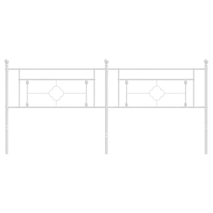 Testiera in Metallo Bianco 193 cm - homemem39