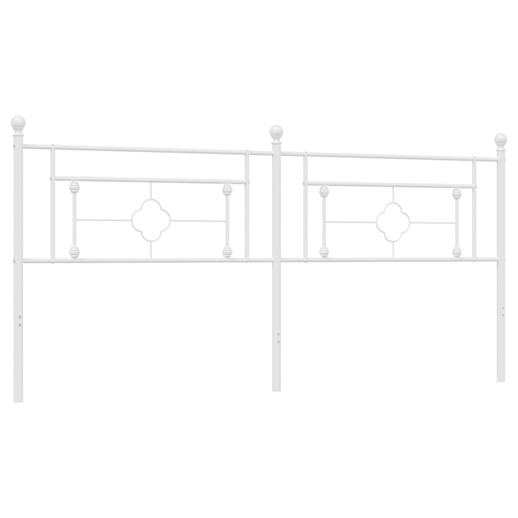 Testiera in Metallo Bianco 193 cm - homemem39
