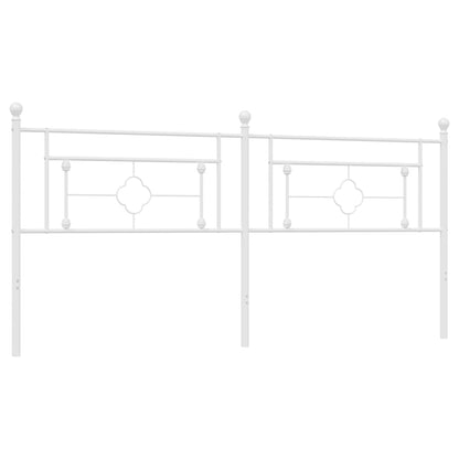 Testiera in Metallo Bianco 193 cm - homemem39