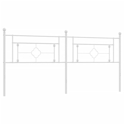 Testiera in Metallo Bianco 200 cm - homemem39