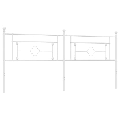 Testiera in Metallo Bianco 200 cm - homemem39