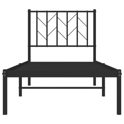 Giroletto con Testiera in Metallo Nero 75x190 cm | homemem39