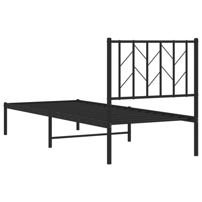 Giroletto con Testiera in Metallo Nero 75x190 cm | homemem39