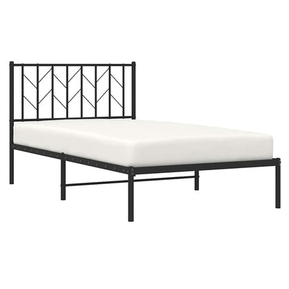 Giroletto con Testiera Metallo Nero 100x200 cm | homemem39