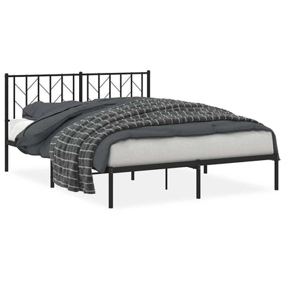 Giroletto con Testiera in Metallo Nero 150x200 cm | homemem39