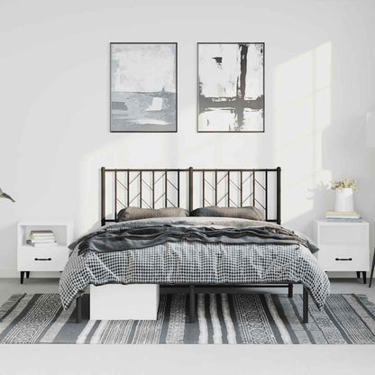 Giroletto con Testiera in Metallo Nero 150x200 cm | homemem39