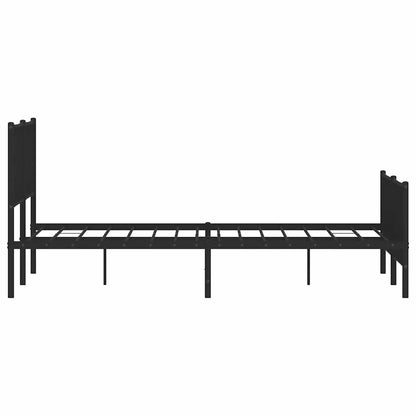 Giroletto senza Materaso con Pediera in Metallo Nero 160x200 cm